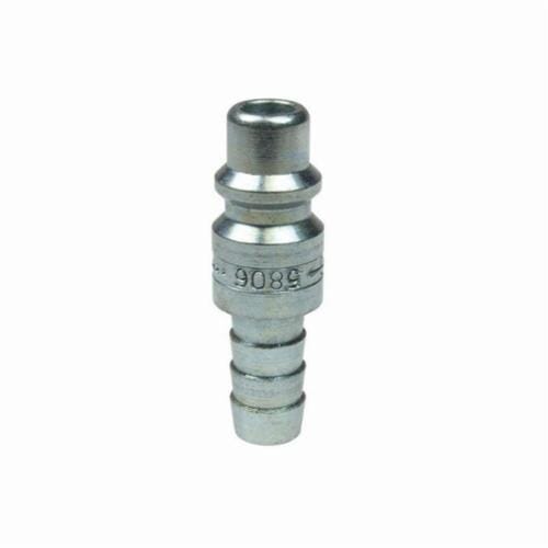Coilhose® 5808 Coilflow Manual Industrial Type 58 Manual Industrial Hose Connector, 3/8 x 1/2 in Nominal, Quick Connect Coupler x Hose Barb, 300 psi Pressure, Steel, Domestic